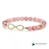 TCC™ Natural Rose Quartz Charm Bracelet